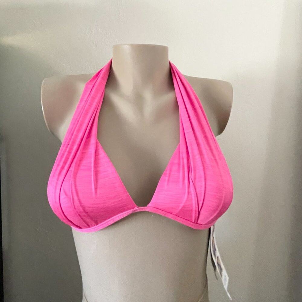 Hurley Pink Multi Way Halter Bikini Top Size M